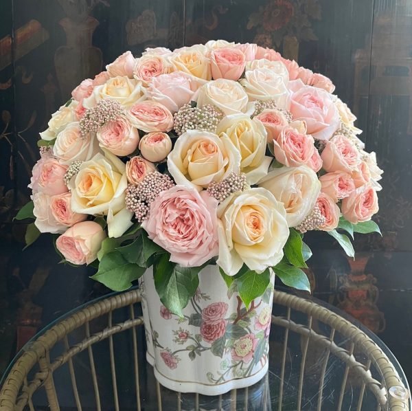 Rosas sobre cerámica