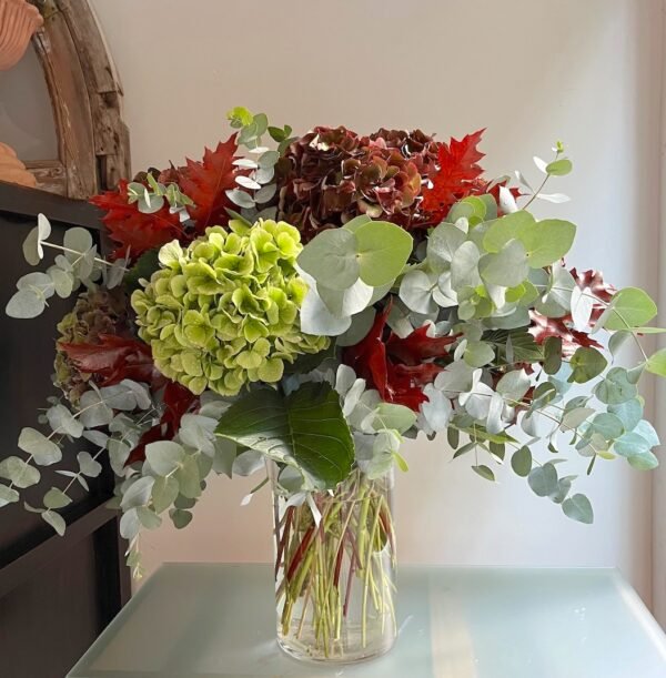 Otoñal con Hortensias